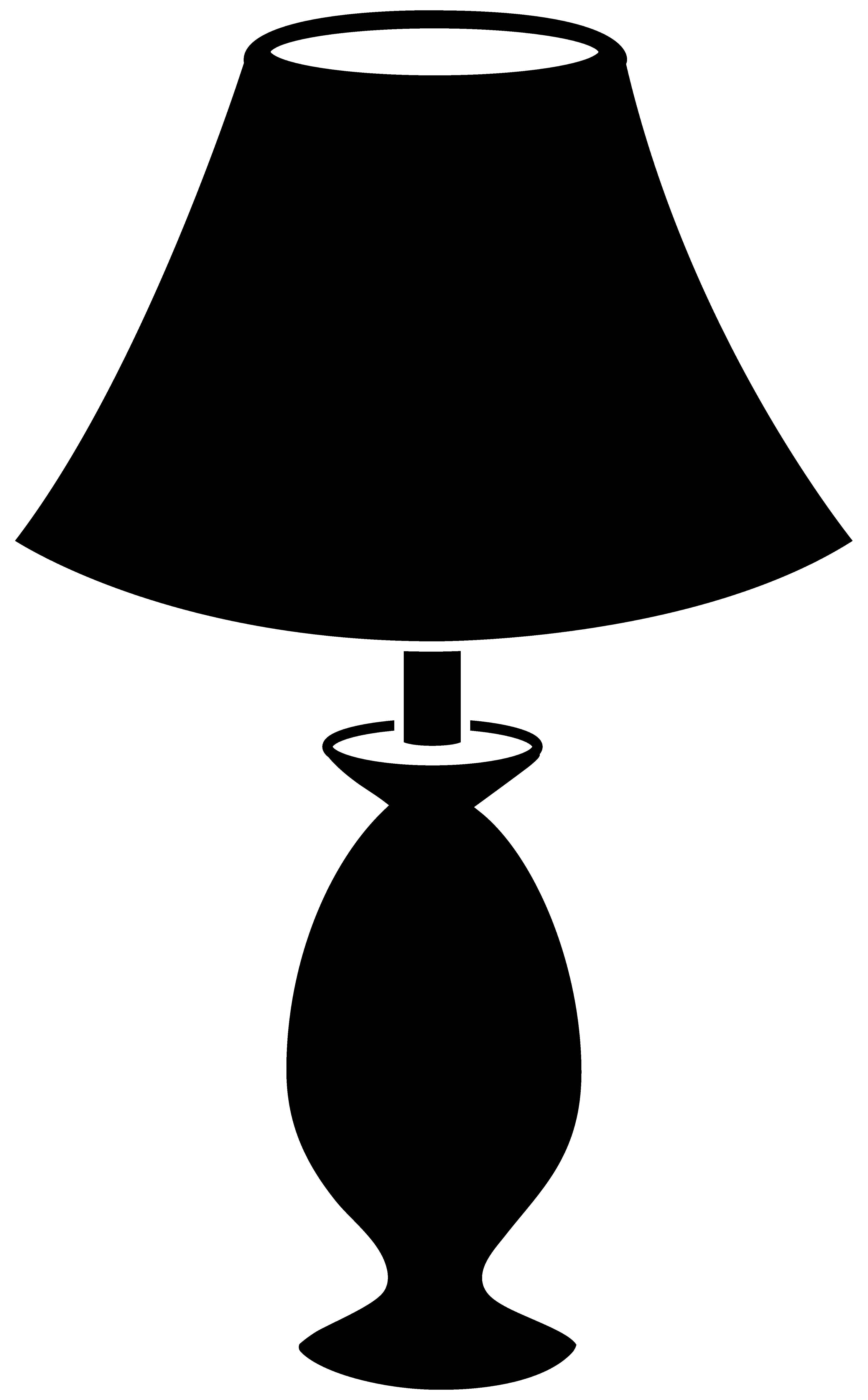 lamp clipart black and white - Lamp Clip Art
