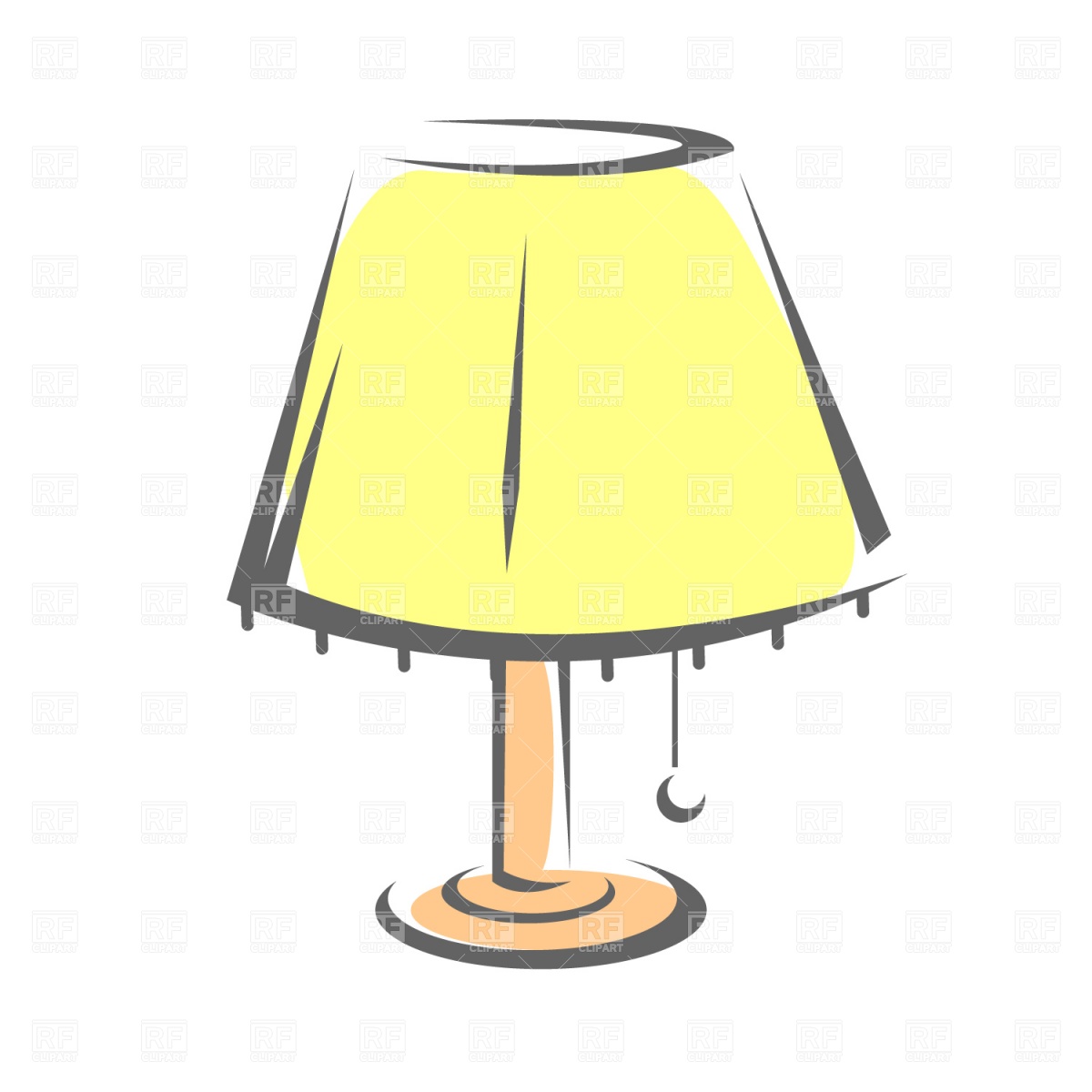 Standard lamp with shade Royalty Free Vector Clip Art
