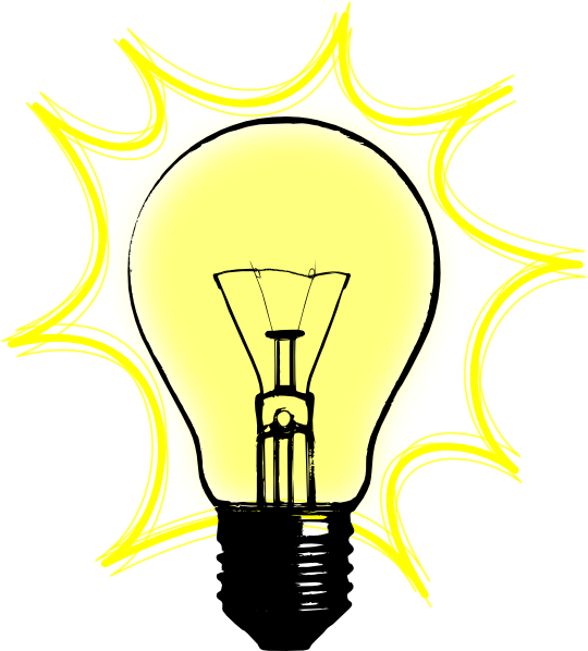 Clipart light bulb thinking -