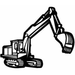 Excavator - Silhouette of the