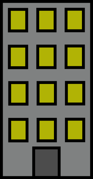 Clip Art Block of Apartments 