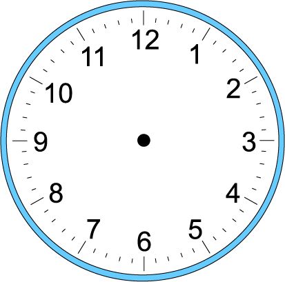 Large Blank Clock Template | Handwriting for Kids - Math - Time - Craft Clock -