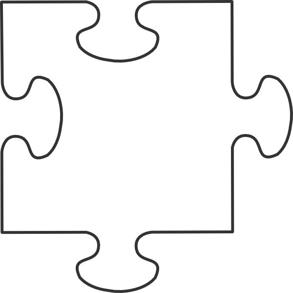 Large Blank Puzzle Pieces | White puzzle piece clip art