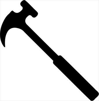 large-hammer-BW - Clipart Hammer