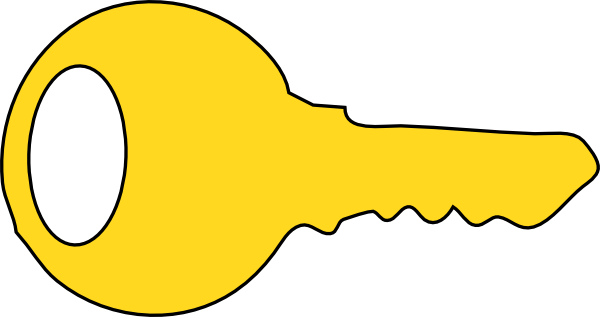 Free Golden Key Clip Art