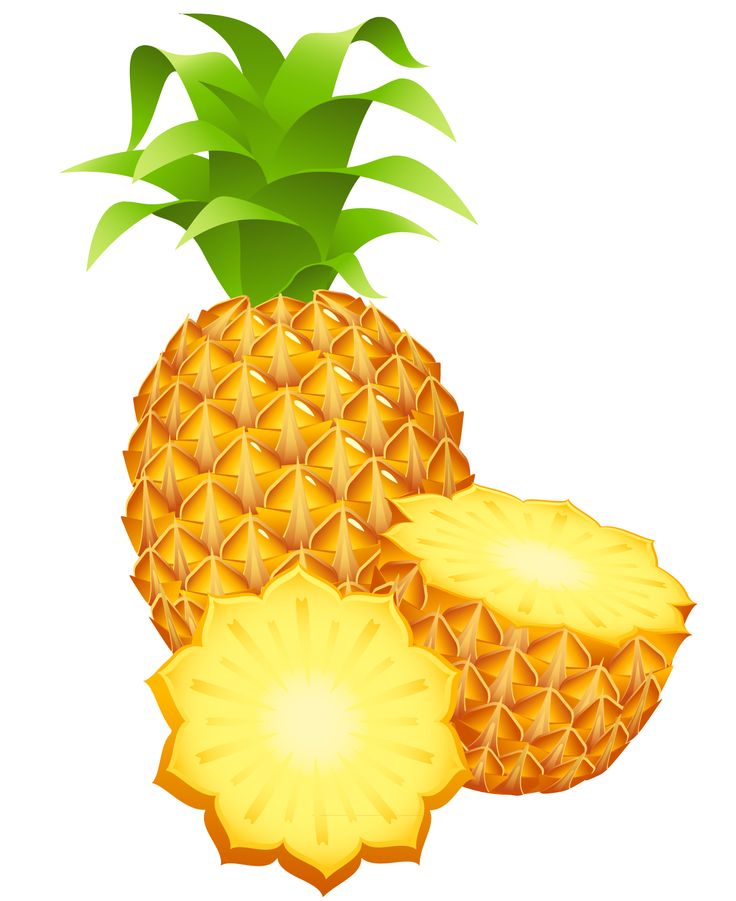 Large Painted Pineapple PNG C - Clipart Pineapple