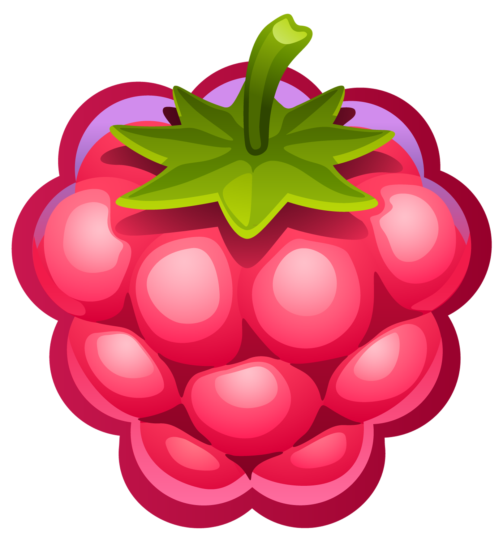 Large Painted Raspberry Png Clipart