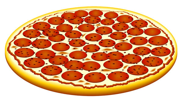 Large Pepperoni Pizza Free Clip Art