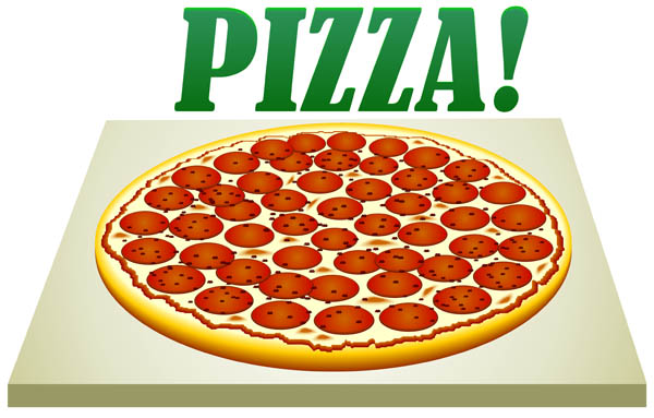 Large Pepperoni Pizza Free Clip Art