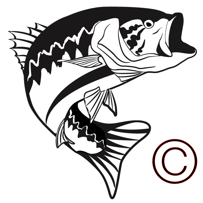 largemouth bass fish clip art - Bass Clipart