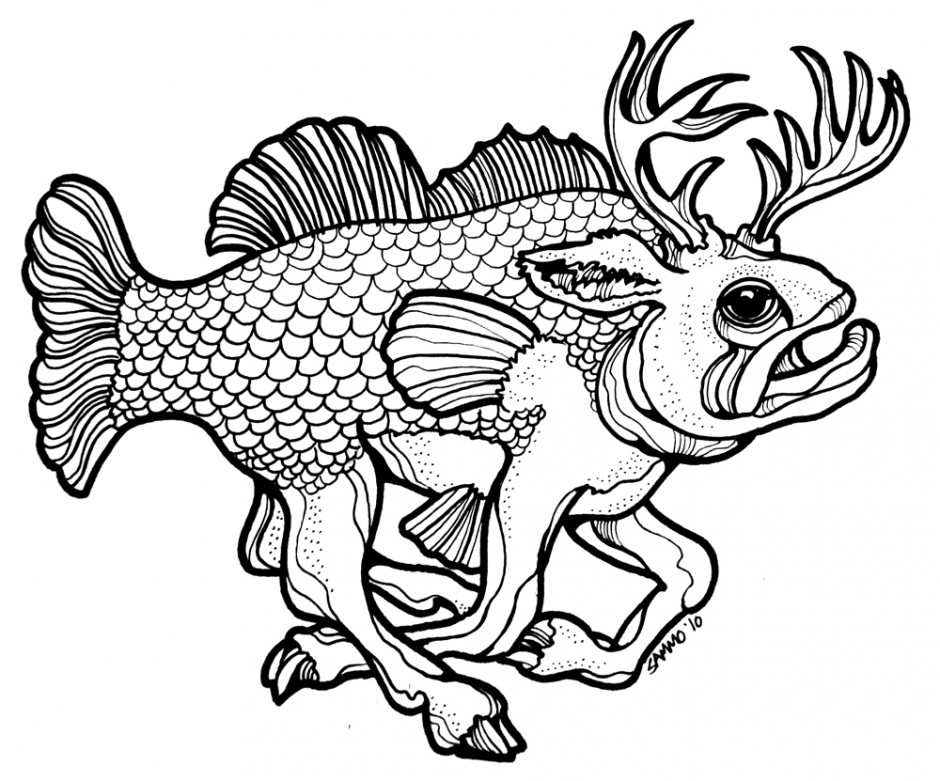 Largemouth Bass Fish Clip Art - Bass Clipart