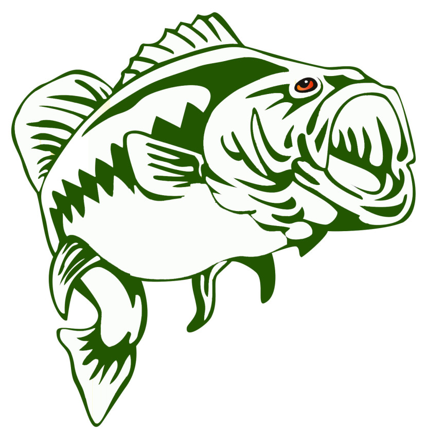 Largemouth Bass Outline Frees - Bass Clipart