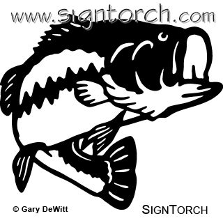 largemouth bass stencils - Go - Largemouth Bass Clip Art