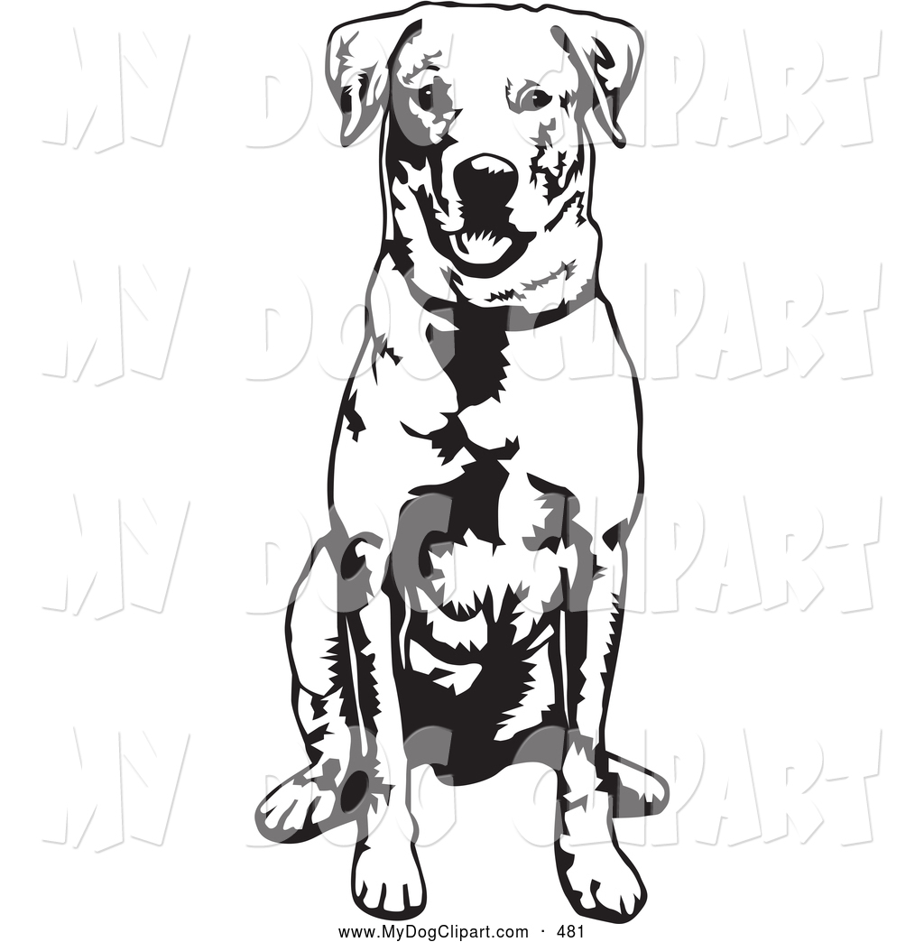 Larger Preview Clip Art Of A Cute Of Obedient Labrador Retriever Dog