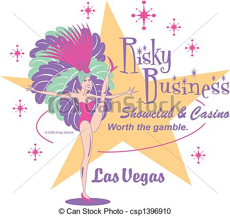 Las Vegas Showgirl Club Clip Art - csp1396910