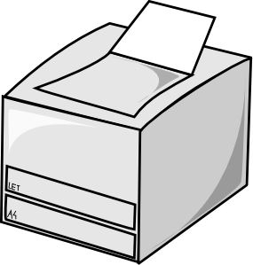 printer in doodle style
