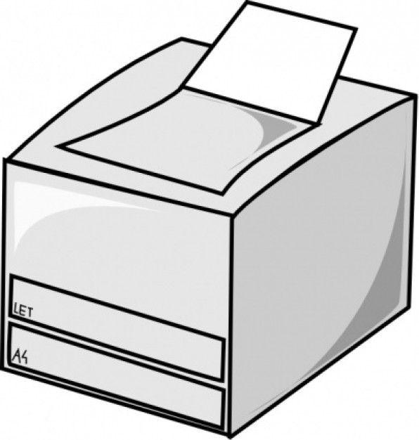 Laser Printer clip art Vector | Free Download