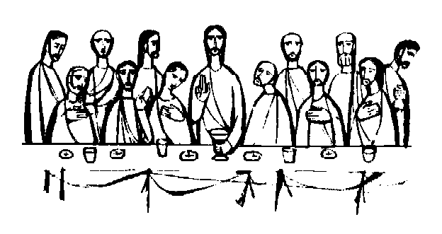 Last Supper Coloring Page Of  - Last Supper Clip Art