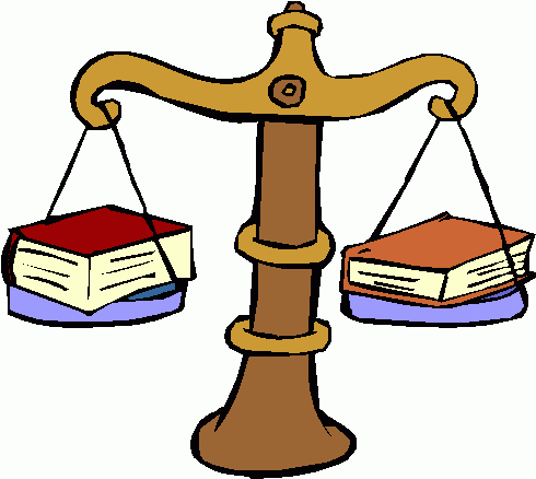 legal balance with law books.