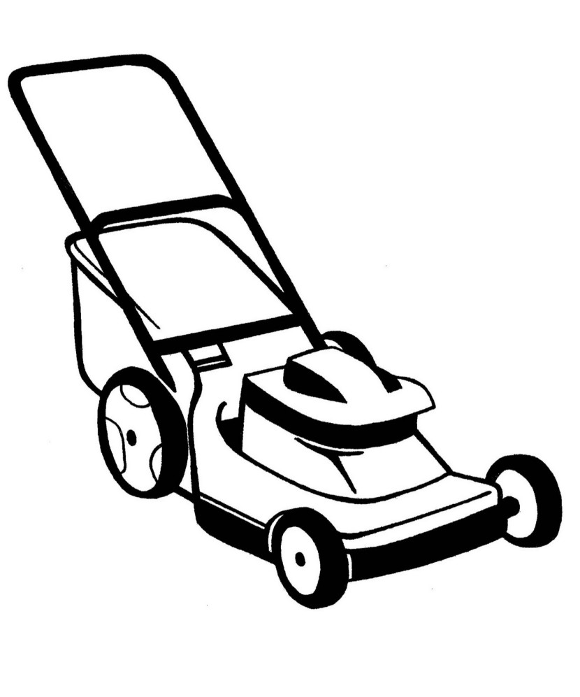 Lawn Mower Colouring Pages Pa - Clipart Lawn Mower