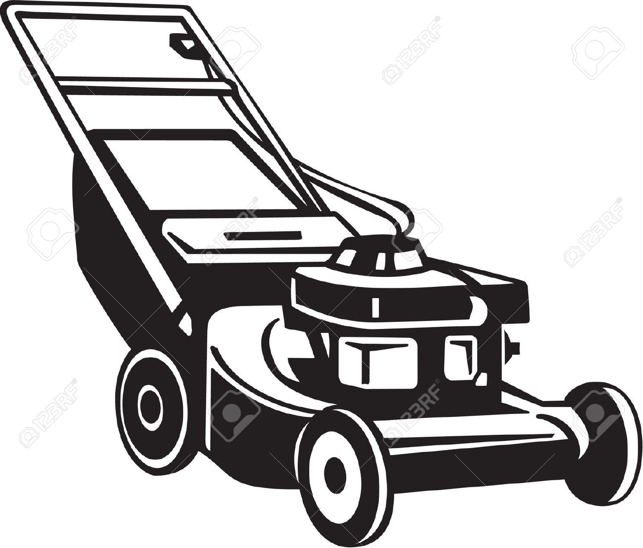 Lawn Mowing Clipart - .