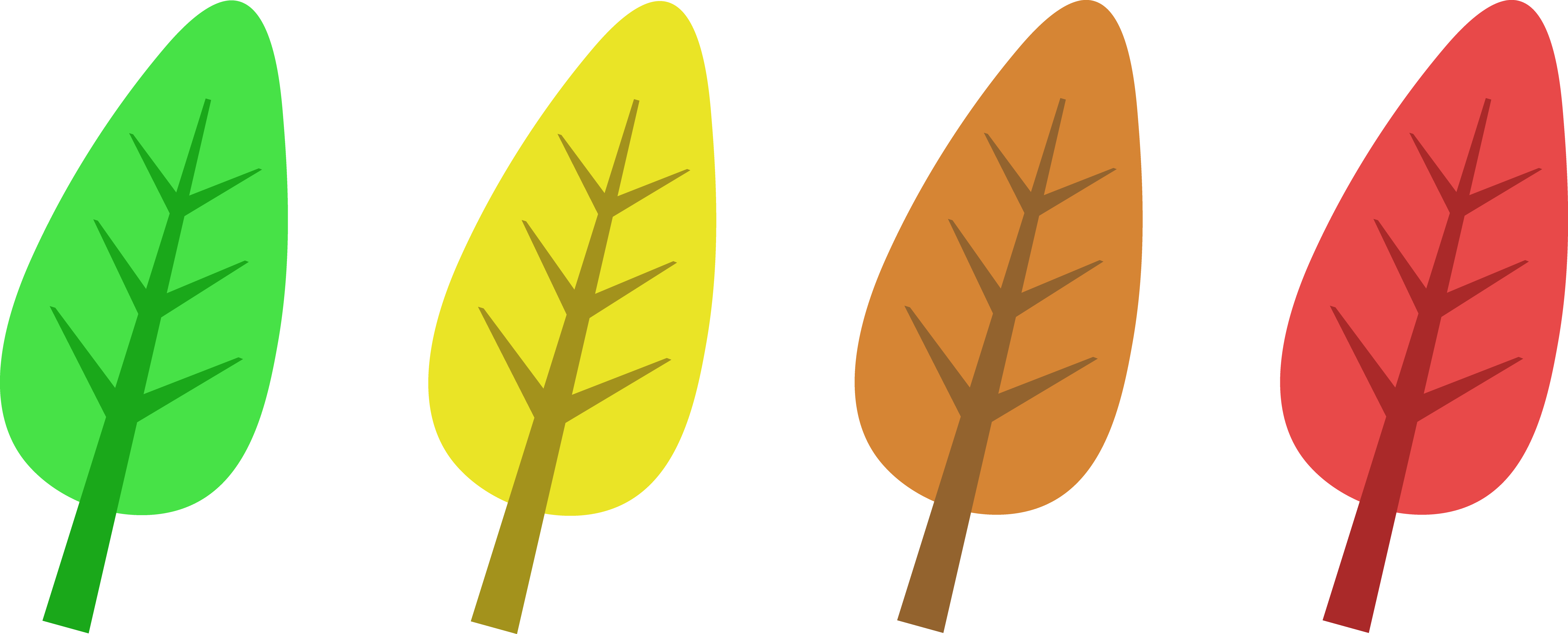 Fall Leaves Clip Art Vector V