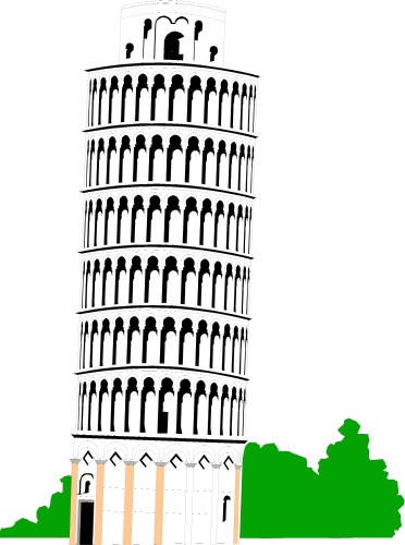 Leaning tower of Pisa from Tu