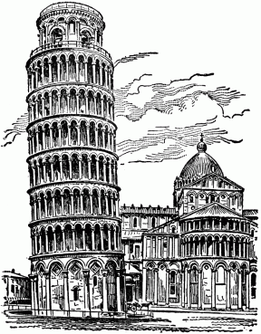 Leaning Tower Of Pisa Clipart - Leaning Tower Of Pisa Clipart