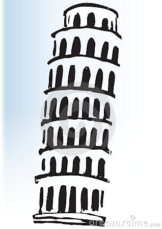 Leaning Tower Of Pisa Drawing Royalty Free Stock Photo - Image: 26033875