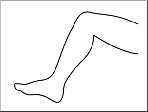 Clip Art: Parts of the Body: Leg Bu0026W Unlabeled I abcteach clipartlook.com -