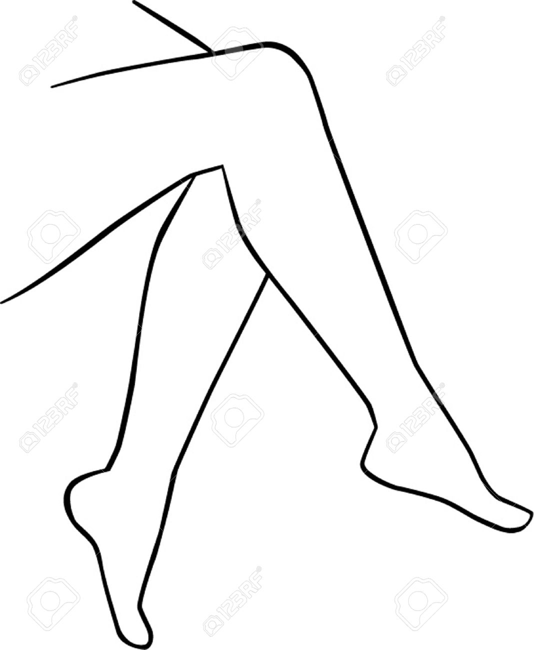 Clipart Of Leg Female Crossed Legs Royalty Free Cliparts Vectors And Stock