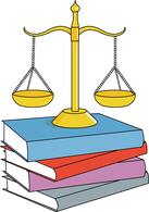 legal balance with law books. - Legal Clip Art