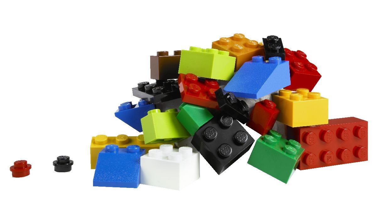 Lego blocks black and white c