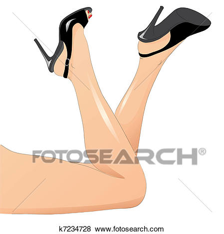 Clip Art - sexy woman legs with shoes isolated on white background.  Fotosearch - Search