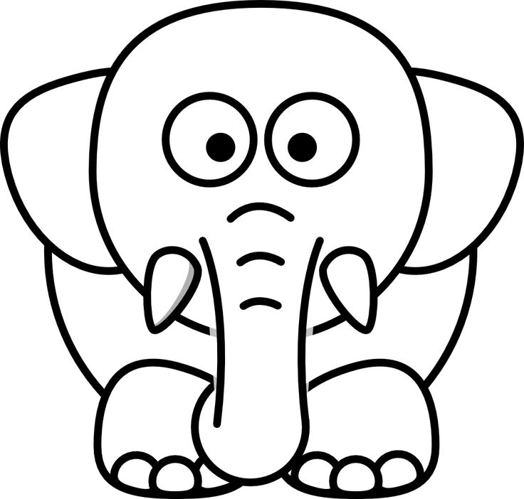 Elephant Clipart Black And Wh