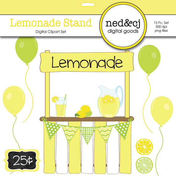Lemonade and lemons Clip Artb