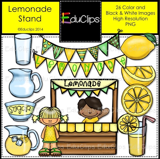 Lemonade and lemons Clip Artb