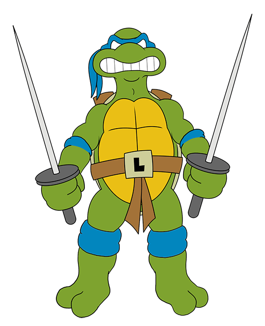 Leonardo Angry Ninja Turtle Clipart