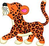 Baby leopard cartoon; Baby leopard cartoon