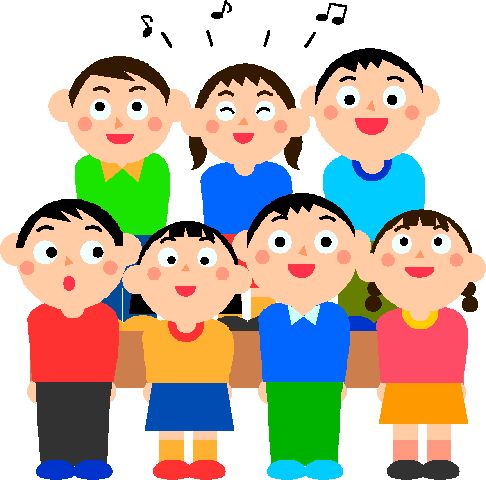 children singing clipart