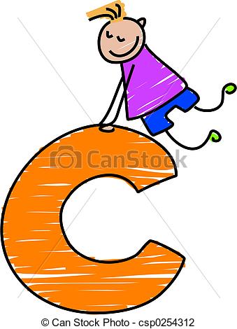 letter C boy - little boy climbing on a letter C
