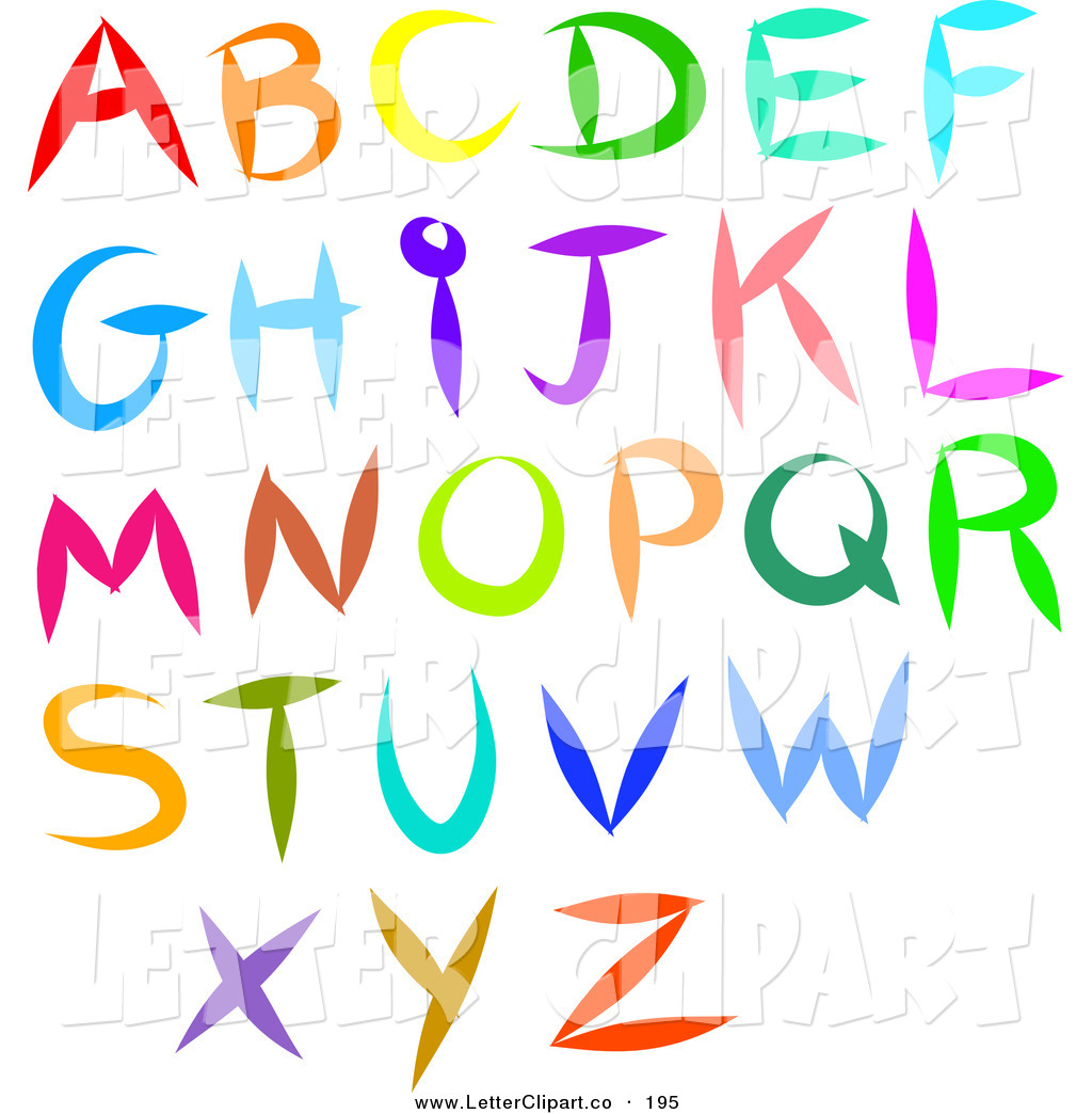 Clip art alphabet and student