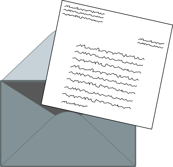 letter and envelope clipart