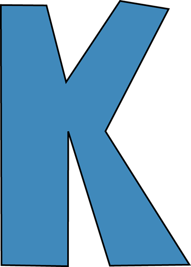 Letter K Clipart Blue Alphabe - K Clip Art