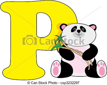 ... Letter P with a Panda