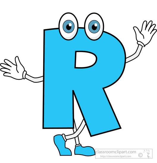 letter R cartoon alphabet