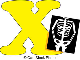 Letter X with an X Ray .