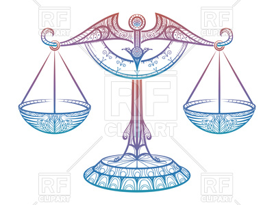 Colorful Justice scales or zo - Libra Clipart