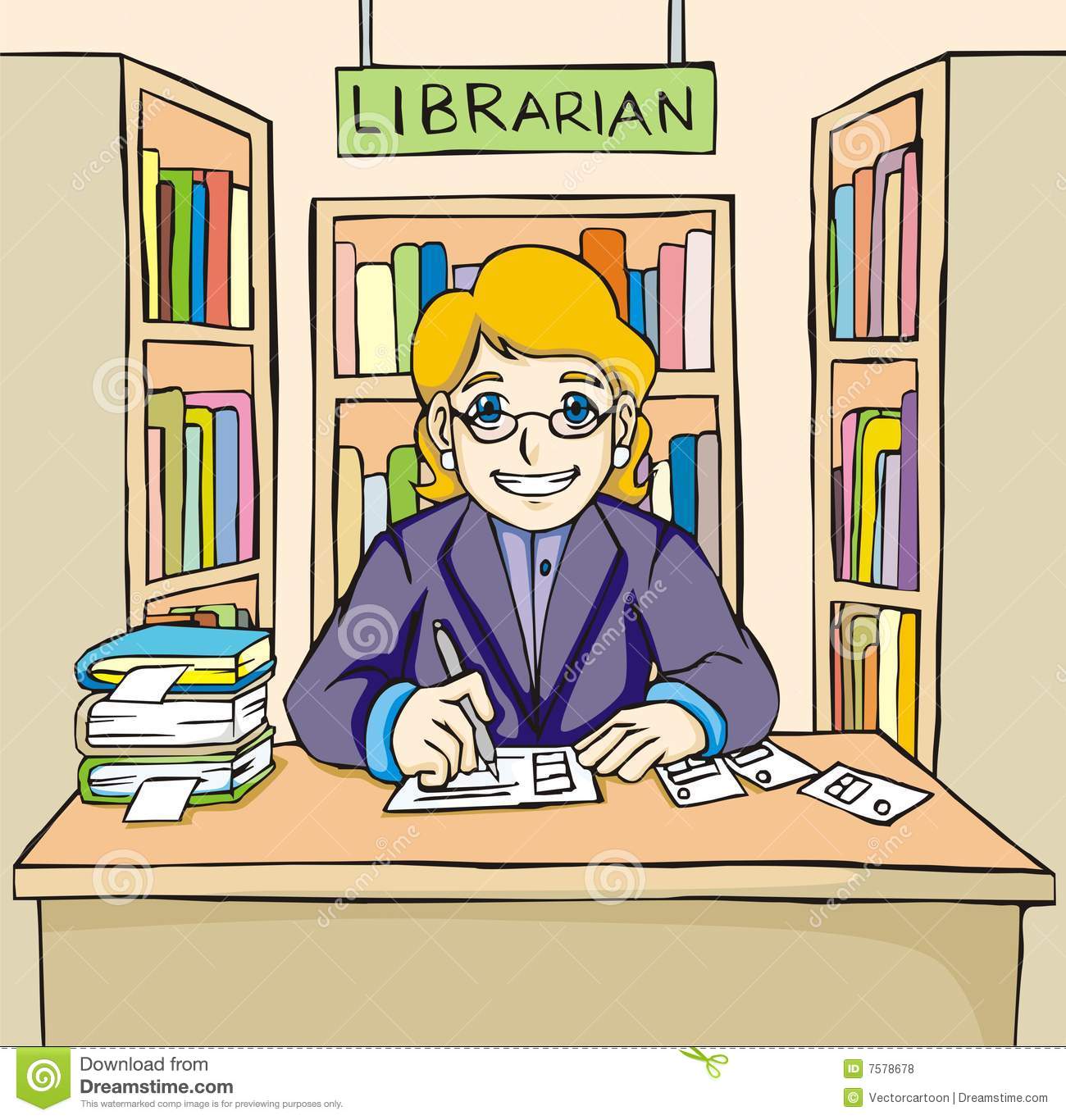 Library free librarian clipar