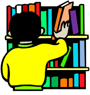 Library bookshelf clipart free clipart images
